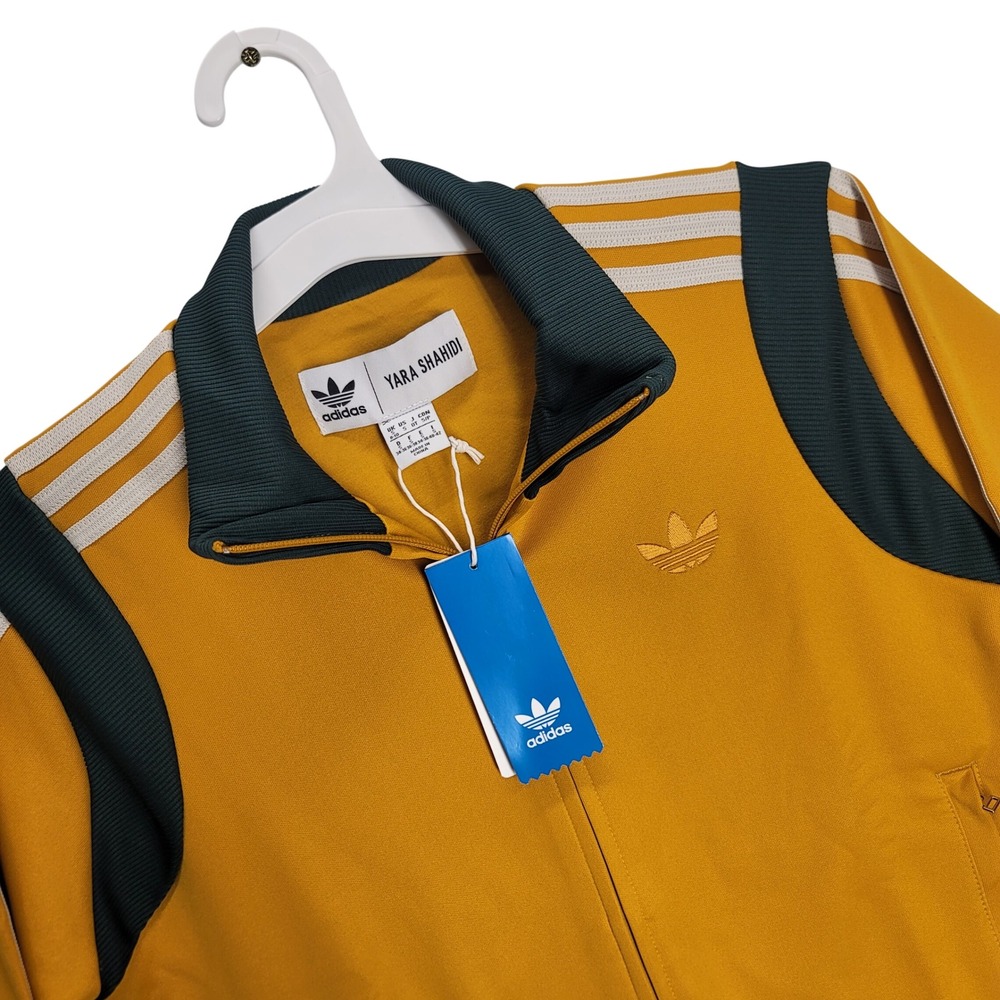 Adidas x Yara Shahidi Varsity Track Top Legacy Gold Green RARE Womens Small NWT